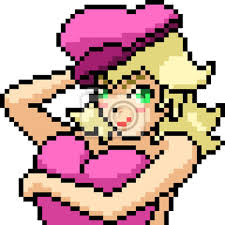 Why choose pixel art builder: Vector Pixel Art Anime Girl Leinwandbilder Bilder Rosa Nackt Nubes Myloview De
