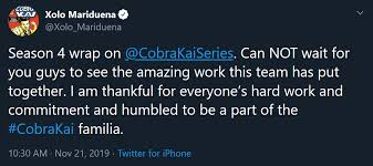 Кобра кай / cobra kai. Cobra Kai Season 4 Has Wrapped We Have Not Even Seen S3 Yet Cobrakai
