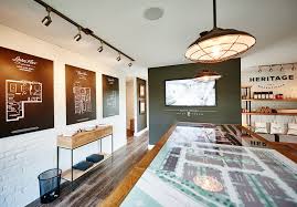 Heritage Sales Centre Free Agency Creative Graphicdesign Vancouver Branding Environm Design Center Showroom Office Interior Design Business Office Design