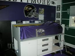 Baltimore Ravens Room Decor Raven S Football Boys Raven S Football Room Bed Boys Rooms Design Boy Room Football Rooms Locker Storage
