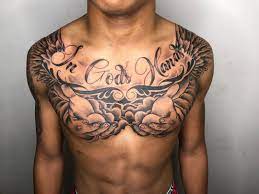 101 Amazing Chest Word Tattoo Ideas That Will Blow Your Mind In 2021 Cool Chest Tattoos Chest Tattoo Men Best Sleeve Tattoos