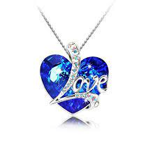 Pealrich Heart Of The Ocean Love Heart Pendant Necklace Made With Swarovski Crystal Elements Gift For Womengirlfrie Girly Jewelry Fantasy Jewelry Cute Jewelry