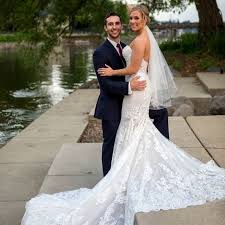 Anomalie Custom Lace Wedding Dress With A Fit And Flare Silhouette And Cathedral Length Wedding Dresses Unique Wedding Dress Train Wedding Dress Train Lengths