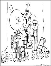 Printable coloring pages for kids. Cartoon Network Coloring Pages Regular Show Coloring Home