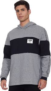 PUMA Men's Rebel Block Hoodie FL Sweatshirt, Grey Heather, 2X-Large :  Amazon.co.uk: Clothing