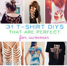 I really like this idea from pink ice: 31 T Shirt Diys That Are Perfect For Summer