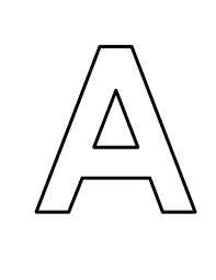 Print/save the individual characters by selecting the Black And White Block Letter A Free Image Download
