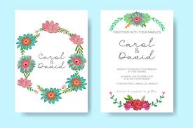 Wedding Invitation Card With Floral Deco Graphic By Anomali Bisu Creative Fabrica