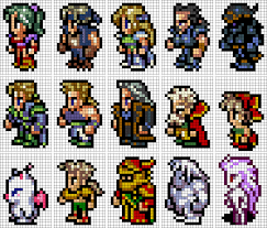 Free final fantasy vi cross stitch patterns. Pin By Gonzalo Fernandez On Pixel Art Fantasy Cross Stitch Pixel Art Characters Pixel Art Pattern
