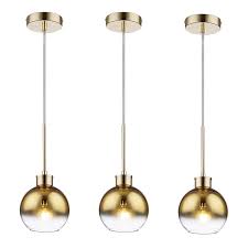 The genuine design from has become famous under the name contemporary. Loclgpm Modern 3 Light Glass Pendant Light Fixture Gold Globe Mini Ceiling Lighting Adjustable Height Chandelier Hanging Kitchen Island Bedroom Dinning Room Living Room Bathroom Home Buy Online In Andorra At Andorra Desertcart Com
