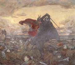 Arthur And Mordred W Hatterell Oil On Canvas 1910 King Arthur S Great Hall Tintagel Mordred King Arthur King Arthur Arthurian