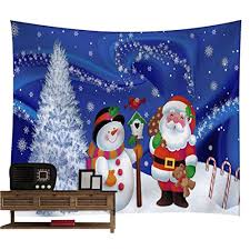 Christmas wreaths create a special atmosphere. Christmas Decorations Putars Creative Gift Christmas Xmas Tapestry Hippie Room Bedspread Wall Hanging Throw Blanket For Christmas Party House Decorations Buy Online In Aruba At Desertcart Productid 49666706