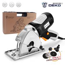 Electric mini circular saw handheld small laser saw multifunctional diy power tool for cut wood,pvc tube small cutting machine. Deko Dkms85q2 Mini Circular Saw Handheld Power Tools Bmc Box Electric Saw With 4 Blades Personal Safety Electrical Safety System Electric Saws Aliexpress