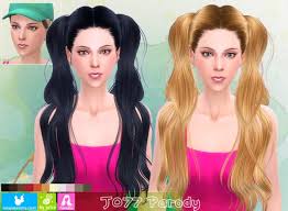 Wedding gallery hairstyles gallery pricing reviews contact about me. Newsea J 077 Parody Double Long Ponytails Hairstyle Sims 4 Hairs