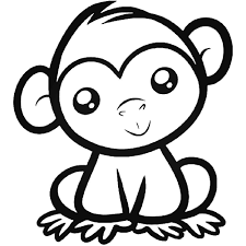 Account Suspended Monkey Coloring Pages Easy Animal Drawings Monkey Drawing Cute