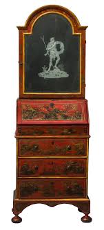 A Small Venitian Red Lacca Bureau Cabinet A Small Venitian Red Lacca Bureau Cabinet Burzio