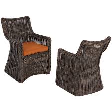 Shop Allen Roth Set Of 2 Wicker Patio Dining Chairs At Lowes Com Wicker Furniture Cushions Wicker Bedroom Wicker Sofa