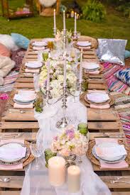 Couple s dinner party ideas from somewhat simple. Boho Table Design Bohemian Style Dinner Party Boho Glam Table Diy Pallet Table Lustre Th Backyard Dinner Party Picnic Birthday Party Dinner Party Table