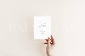 Minimalist Blank Card Mockup 1 Blank Cards 5x7 Natural Tones