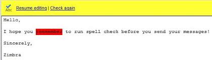 Using Spell Check In Zimbra Web Client Information Technology Group