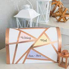A card box can be made out of materials like. Diy Geometric Wedding Card Mailbox Fun365