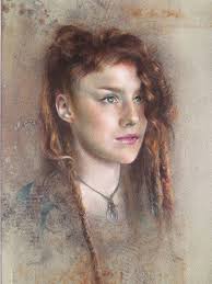 Chica" Acrílico sobre papel. Paco Carrillo Cruz.