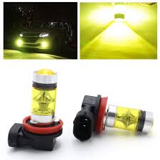 Yellow H11 H8 Fog Light 2323 Led 100w Driving Projector Drl Bulbs 4300k Walmart Com Walmart Com