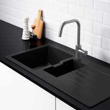 Ikea H Auml Llviken Einbausp Uuml Le 1 Frac12 Becken Abtr Schwarz Quarzkomposit Schwarze Spule Einbauspule Ikea