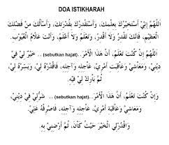 Doa Istikharah Sesuai Sunnah