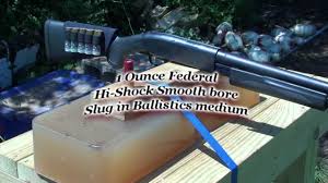 1 Ounce 12 Gauge Slug Fired Into Ballistic Gel
