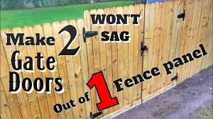 If you can successfully meet these requirements the gate can quite large and still not sag. How To Make 2 Gates Out Of 1 Fence Panel Won T Sag Diy Woodworking With Minimal Tools Youtube