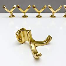 Vintage Coat Hook Set Of 6 Wall Hook Wardrobe Coat Hook Gold Coat Hooks Mid Century Interior In 2021 Vintage Coat Hooks Mid Century Interior Coat Hooks