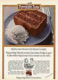Vintage Chocolate Cake Ad 1970s Moist Chocolate Fudge Pepperidge Farm Retro Recipes