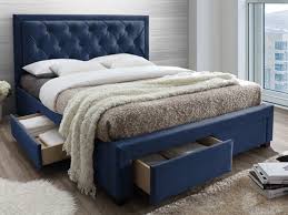 Prezzo speciale 149,00 € prezzo predefinito 219,00 €. Letto Matrimoniale Con Cassetti 160 X 200 Cm In Velluto Blu Leopold Camera Da Letto Nero Design Letti Matrimoniali Homelook