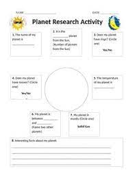 This Project Includes A Fun Planet Research Worksheet Which Students Can Complete Using The Resource O Research Projects Planet Project Solar System Activities