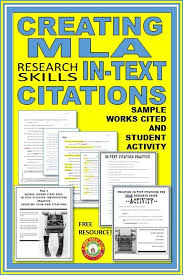 Mla 8 In Text Citations Instructions And Practice Activity Digital Enabled In 2020 Writing Instruction Teaching Writing High School English Activities