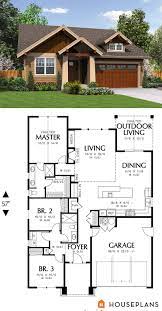 Craftsman Style House Plan 3 Beds 2 Baths 1529 Sq Ft Plan 48 598 Craftsman House Plans Craftsman Style House Plans Cottage Plan