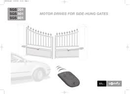 Además también ofrecen garantía de retorno de su dinero si los códigos no desbloquean el dispositivo. Motor Drives For Side Hung Gates Sgs 201 Sgs 501 Manualzz