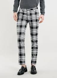 Black And White Check Suit Mens Black And White Check Cropped Ultra Skinny Fit Trousers Ropa Indumentaria Moda