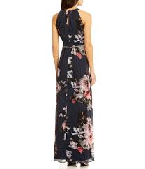 Ignite Evenings Floral Print Halter Maxi Dress Dillards In