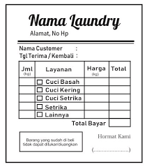 Sep 18, 2017 · mengingat pentingnya nota laundry untuk sistem administrasi, maka kami menyertakan 7 contoh nota laundry terbaru yang mungkin bisa anda adopsi untuk usaha anda. Kumpulan Contoh Nota Laundry Lengkap Dan Gratis Tips Mendesain