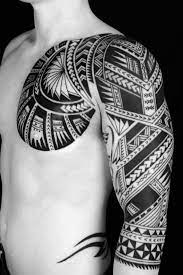 Shoulder tattoo 176 this multi layered halfsleeve tattoo has a background pattern of some repetitive. 60 Tribal Tattoos For Men Tribal Tattoos For Men Tribal Tattoos Maori Tattoo Designs