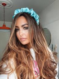 Bridal Bride to Be Hen Do Party Night Birthday Blue Satin Scrunchie Large  Crown Ruched Headband Hairband Uk Wedding Guest Scrunched Ruffle