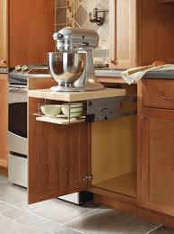 This Mixer Cabinet By Thomasville Cabinetry Frees Up Counter Space While Keeping The Mixer Thomasville Cabinetry Kitchen Design Small Kitchen Storage Solutions
