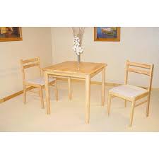 What table shape is best for a small space? Dinnite Small Square Dining Table With Two Chairs Natural Finish