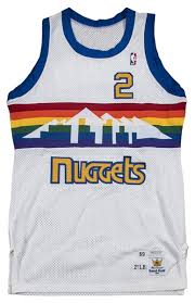 During halftime of game 3 of the nba finals on wednesday night, the nuggets revealed the next stage of their aesthetic evolution in front of a private crowd at dairy block in downtown denver. Lot Detail 1989 90 Alex English Game Used Denver Nuggets Home Uniform English Loa