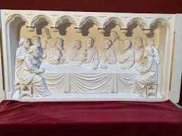 Home interior last supper figurines. 1 Gothic Style Last Supper Relief Sculpture Weight 170 Kgs Statues Items By Category European Antiques Decorative