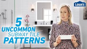 They pair beautifully with other materials, such as timber, brick and natural stone, and their simple styling means they sit. 5 Uncommon Subway Tile Patterns Lowe S Design Basics Youtube