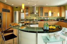 Modern Art Deco Kitchen Island Table With Half Round Shape And White Color Feat European Kitchen Design Modern Kitchen Island Design Minimalist Kitchen Design