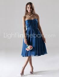 59 99 A Line Ball Gown Strapless Sweetheart Neckline Tea Length Chiffon Bridesmaid Dress With Draping Ruched Bridesmaid Dresses Online Royal Blue Bridesmaid Dresses Girls Fashion Dress